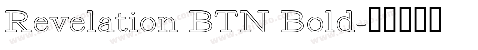 Revelation BTN Bold字体转换